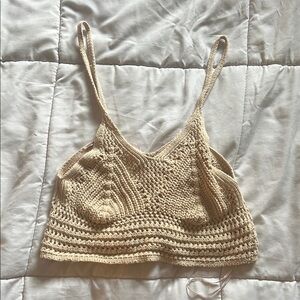 Streetwear Society Beige Knit Tank Top